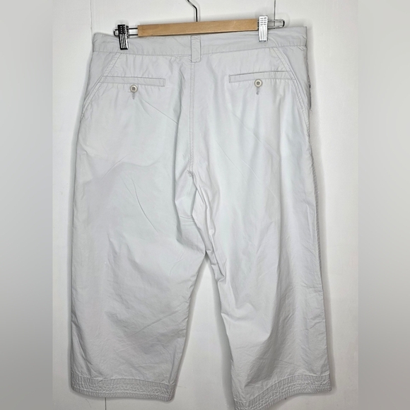 Men' White Cotton Capris Cargo Shorts, 34 waist, Like New, WPN brand - Picture 2 of 11